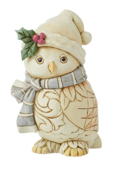 Woodland Owl with Scarf Figurine