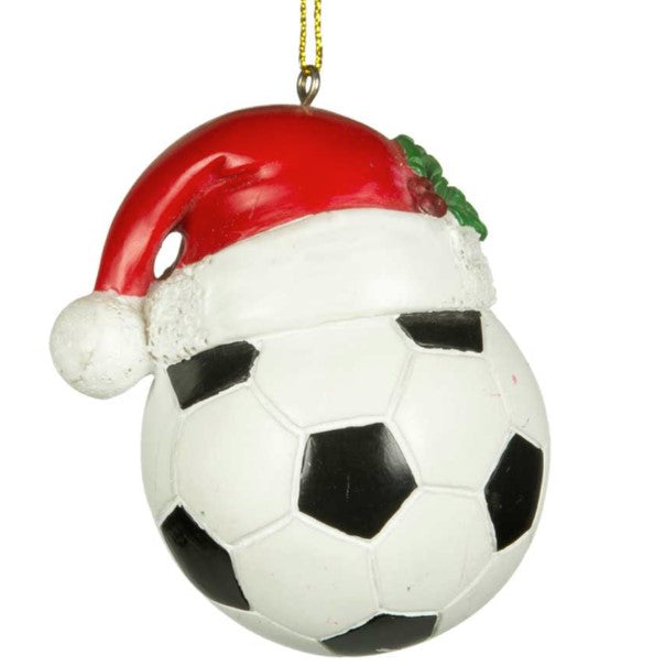 Soccer Ball with Santa Hat